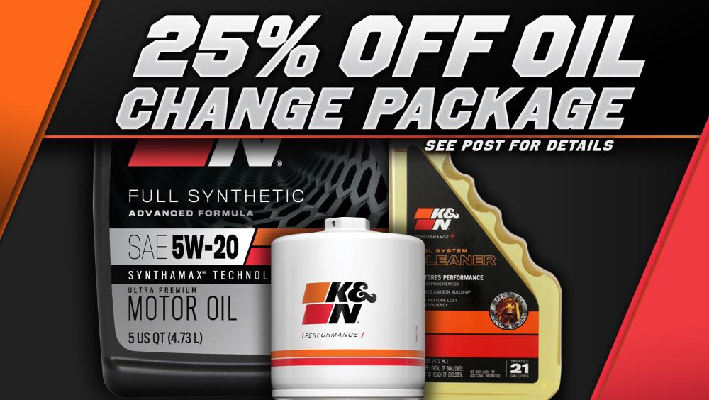 25% off oil change